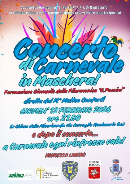 Concerto di Carnevale in maschera - Filarmonica G. Puccini - 12 febbraio 2026