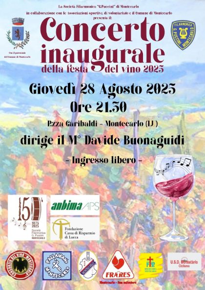 Concerto inaugurale Festa del Vino - Filarmonica G. Puccini - 28 agosto 2025 Concerto inaugurale Festa del Vino - Filarmonica G. Puccini - 28 agosto 2025