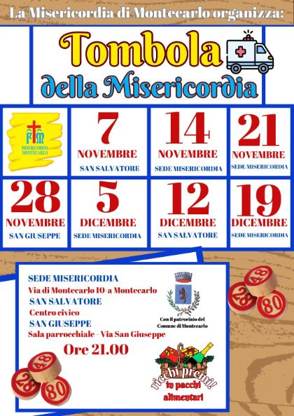 TOMBOLA DELLA MISERICORDIA - 7 NOVEMBRE / 19 DICEMBRE 2025