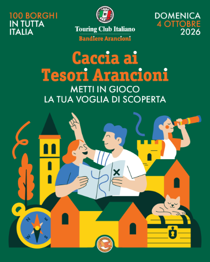 CACCIA AI TESORI ARANCIONI: TOURING CLUB ITALIANO - CACCIA AL TESORO IN TUTTA ITALIA - DOMENICA 4 OTTOBRE 2026