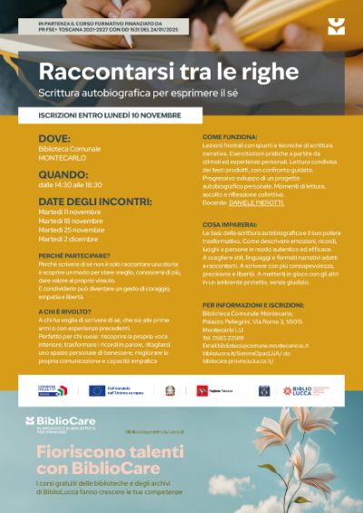 Locandina - Raccontarsi tra le righe