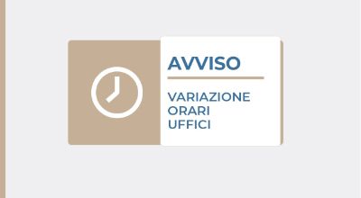 Logo - Variazione orari uffici